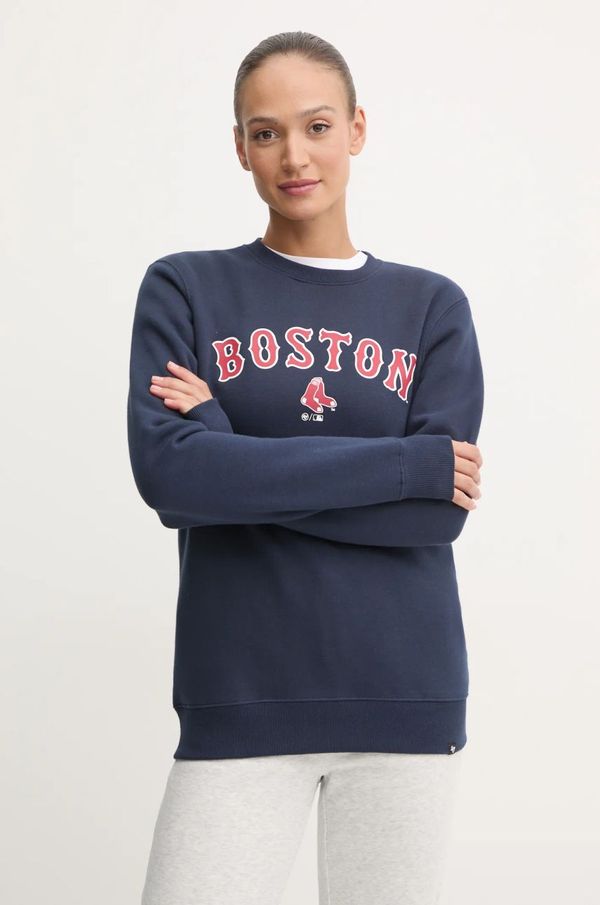47 brand Dukserica 47 brand MLB Boston Red Sox za žene, boja: tamno plava, s tiskom, BB002PEMIBC630058FN