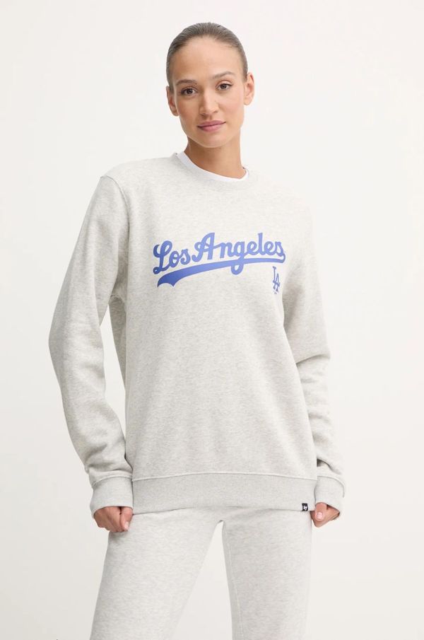 47 brand Dukserica 47 brand MLB Los Angeles Dodgers za žene, boja: siva, s tiskom, BB012PEMIBC630059CK