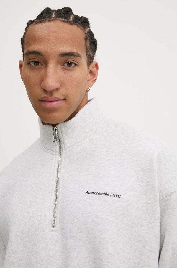Abercrombie & Fitch Dukserica Abercrombie & Fitch za muškarce, boja: siva, melanž, KI122-4365