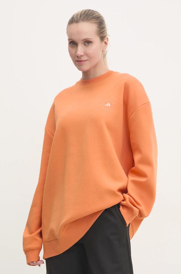 adidas by Stella McCartney Dukserica adidas by Stella McCartney boja: narančasta, bez uzorka, IW9853
