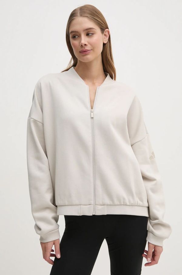adidas Dukserica adidas Essentials za žene, boja: bež, bez uzorka, JD9972