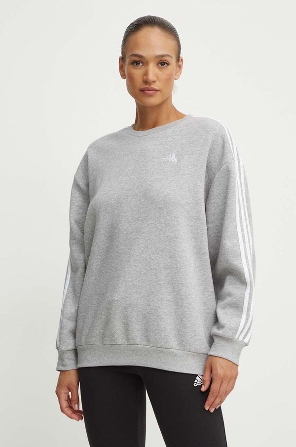 adidas Dukserica adidas Essentials za žene, boja: siva, melanž, IM0220