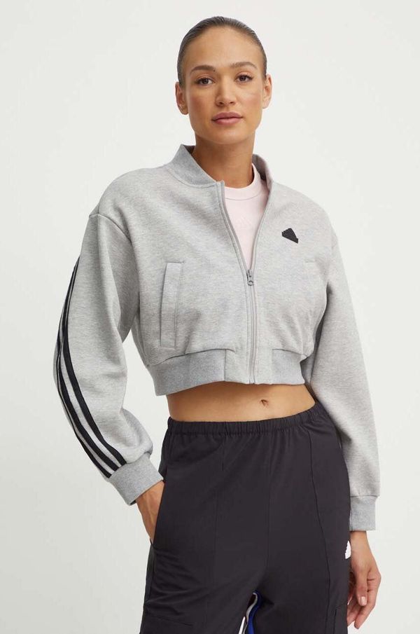 adidas Dukserica adidas Future Icons za žene, boja: siva, melanž, IW5251