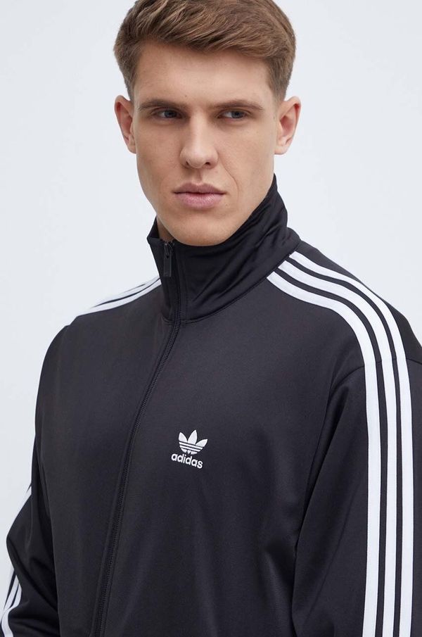 adidas Originals Dukserica adidas Originals Adicolor Classics Firebird za muškarce, boja: crna, s aplikacijom