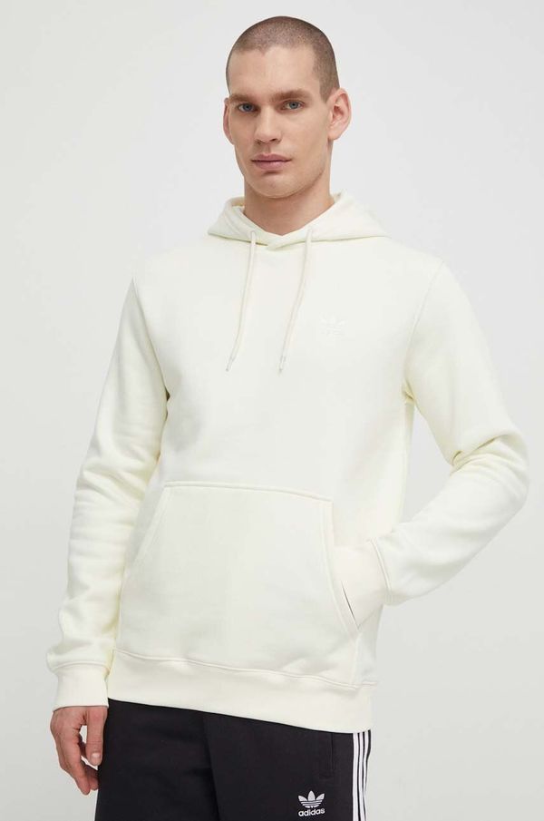 adidas Originals Dukserica adidas Originals Trefoil Essentials Hoody za muškarce, boja: bež, s kapuljačom, bez uzorka, IR7790