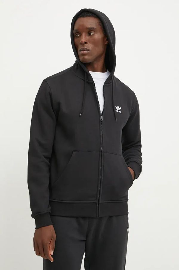 adidas Originals Dukserica adidas Originals za muškarce, boja: crna, s kapuljačom, bez uzorka, IW5791