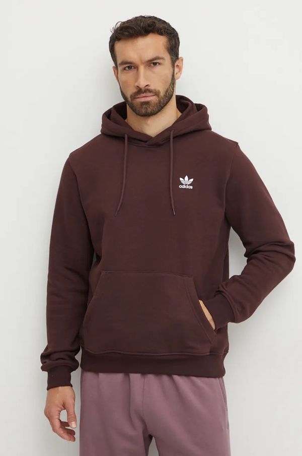 adidas Originals Dukserica adidas Originals za muškarce, boja: smeđa, s kapuljačom, bez uzorka, IY4922
