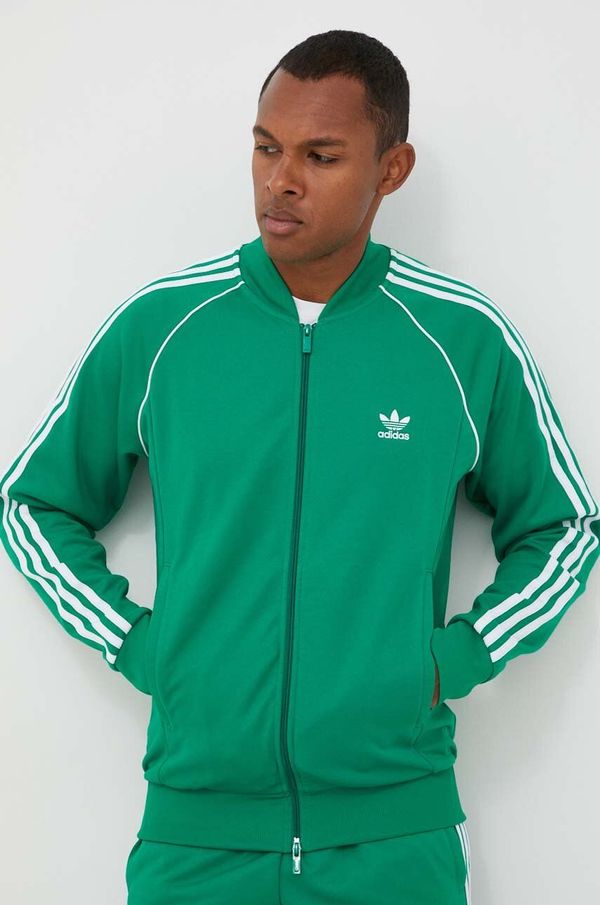 adidas Originals Dukserica adidas Originals za muškarce, boja: zelena, s aplikacijom