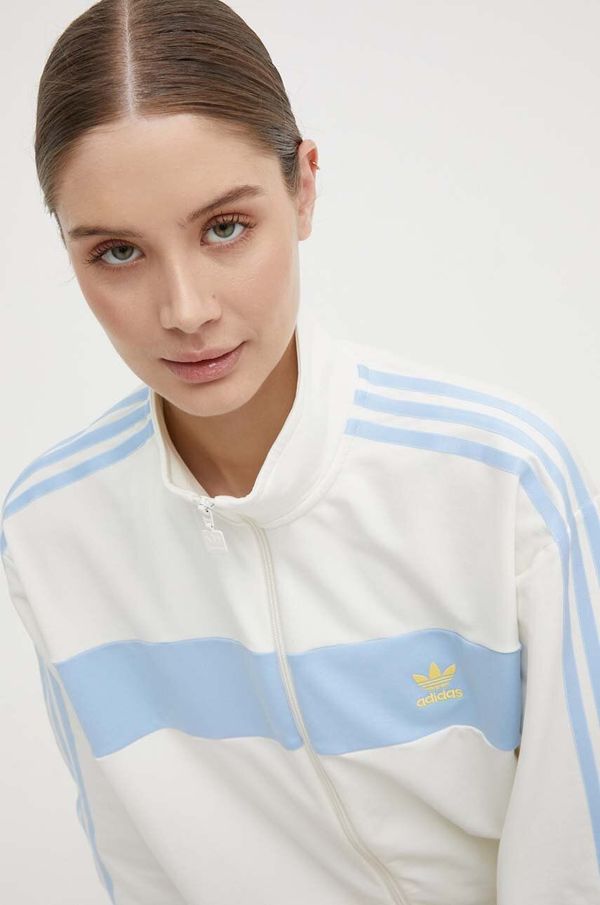adidas Originals Dukserica adidas Originals za žene, boja: bež, s aplikacijom, IR7471