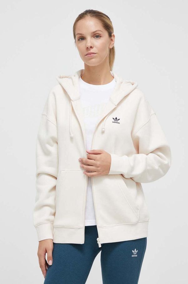 adidas Originals Dukserica adidas Originals za žene, boja: bež, s kapuljačom, bez uzorka