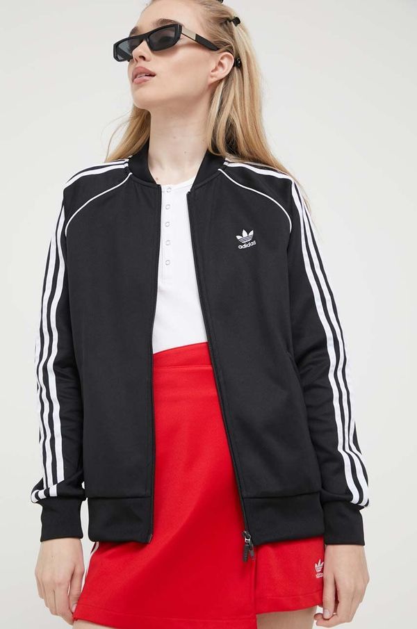 adidas Originals Dukserica adidas Originals za žene, boja: crna, s aplikacijom, IB5912-black