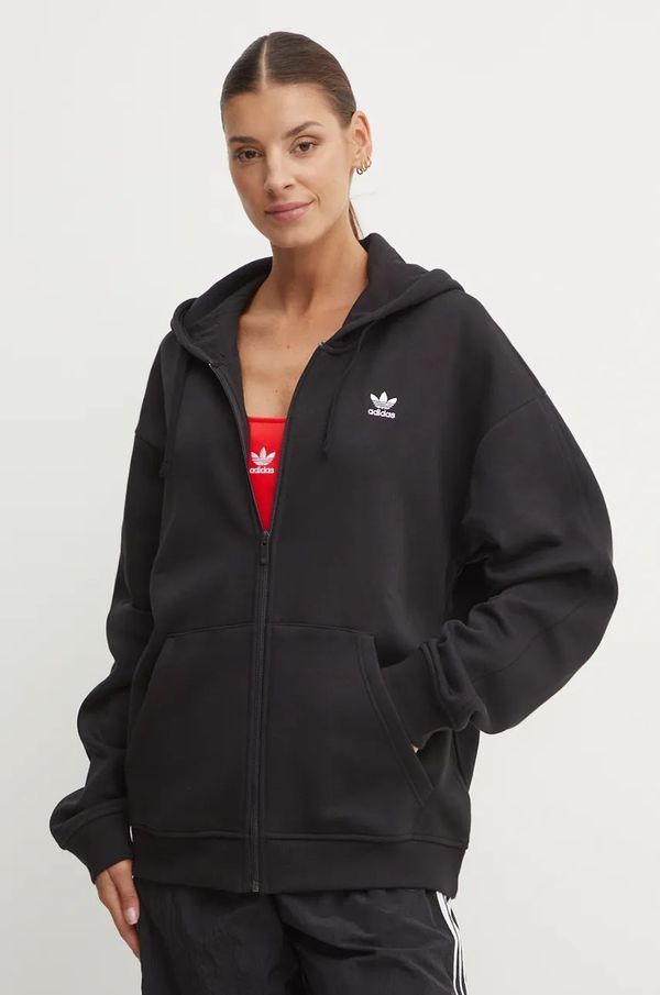 adidas Originals Dukserica adidas Originals za žene, boja: crna, s kapuljačom, bez uzorka, IY9621