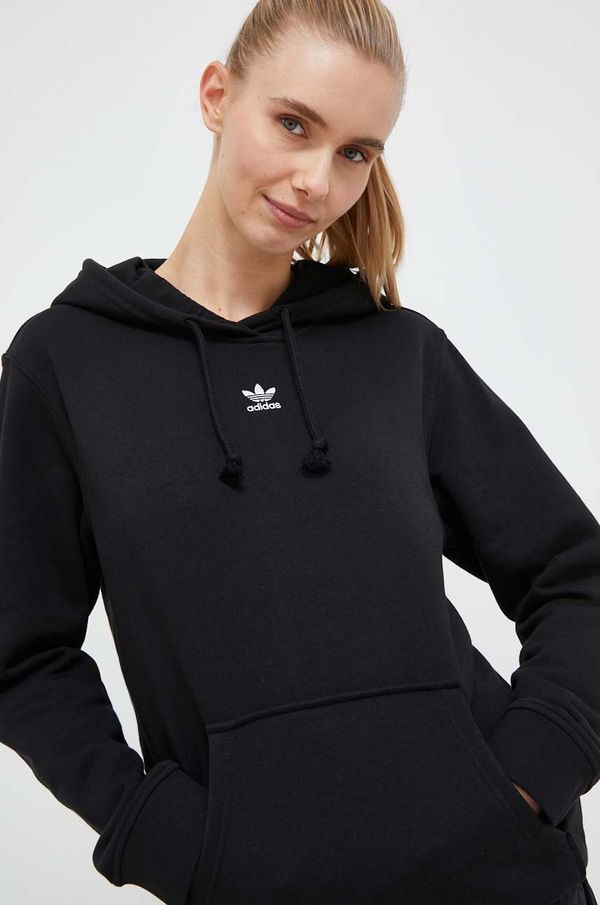 adidas Originals Dukserica adidas Originals za žene, boja: crna, s kapuljačom, glatka