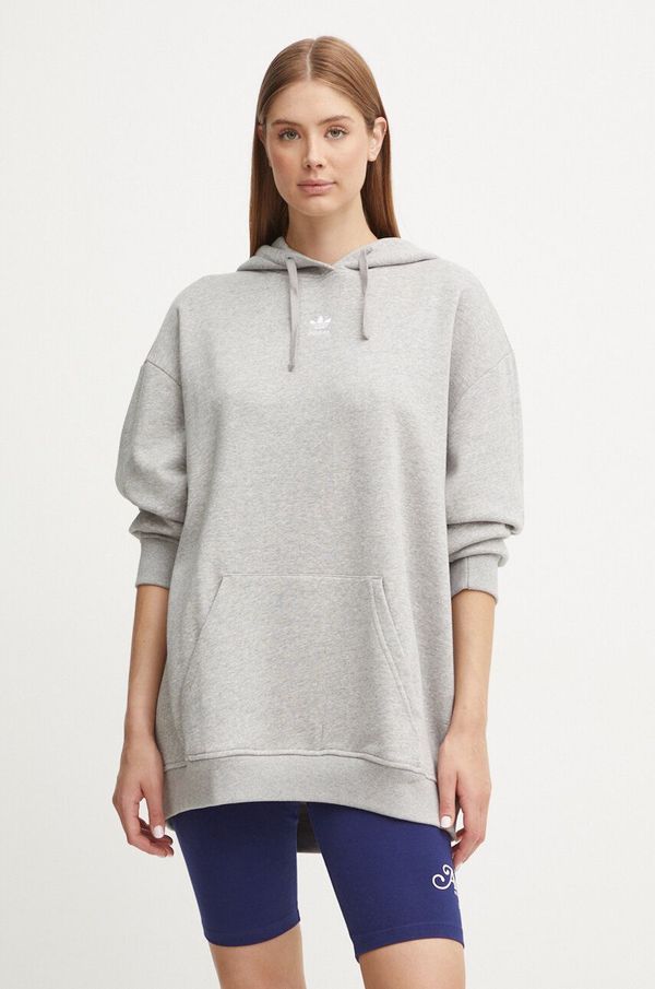 adidas Originals Dukserica adidas Originals za žene, boja: siva, s kapuljačom, melanž, IY7345