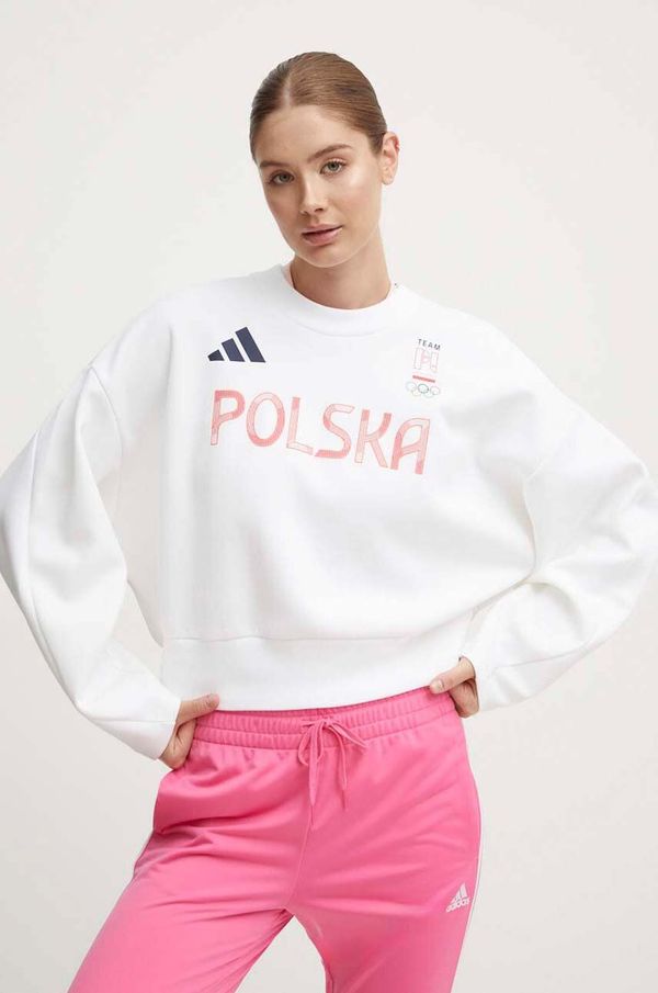 adidas Performance Dukserica adidas Performance Olympic boja: bijela, s tiskom, JF6707