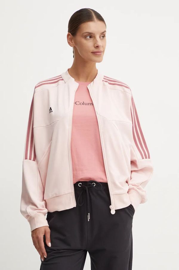 adidas Dukserica adidas Tiro za žene, boja: ružičasta, s uzorkom, IX3529