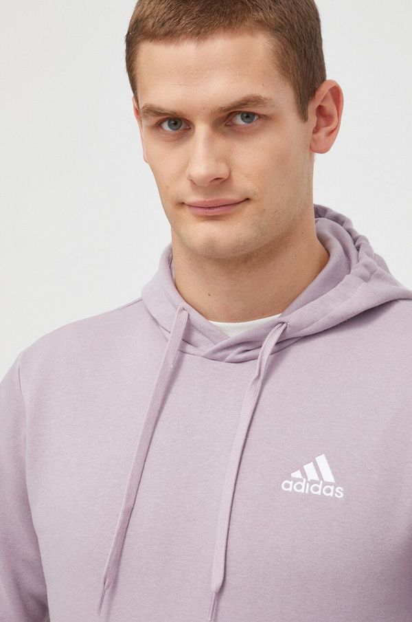 adidas Dukserica adidas za muškarce, boja: ružičasta, s kapuljačom, bez uzorka