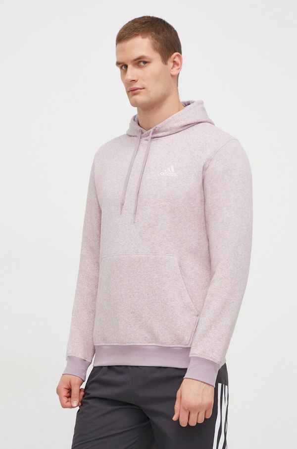 adidas Dukserica adidas za muškarce, boja: ružičasta, s kapuljačom, melanž