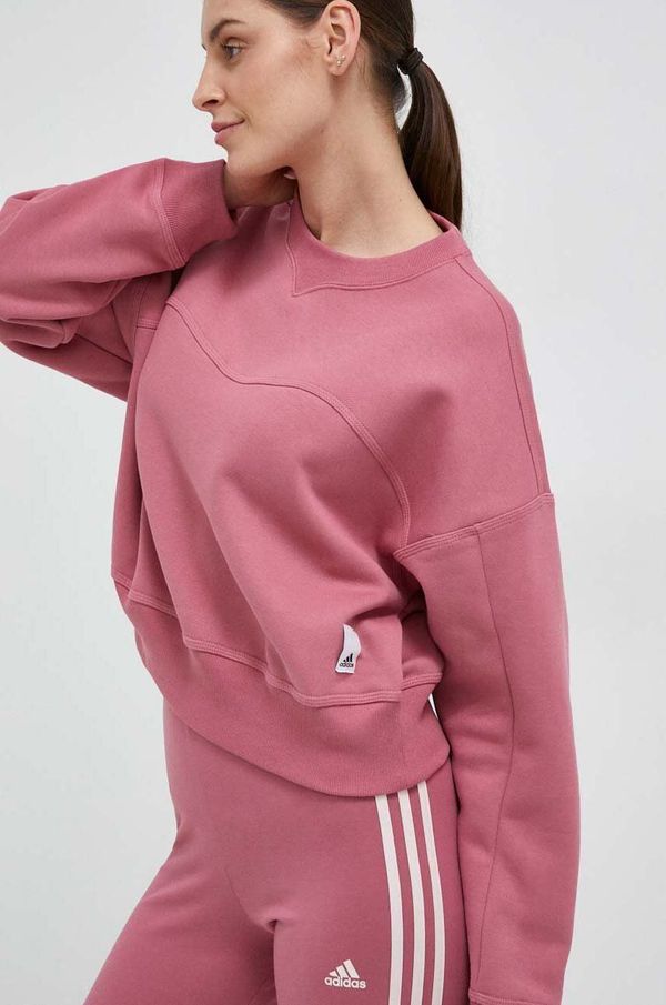 adidas Dukserica adidas za žene, boja: ružičasta, glatka