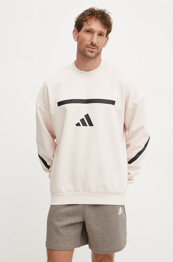 adidas Dukserica adidas ZNE za muškarce, boja: bež, s tiskom, JF2452