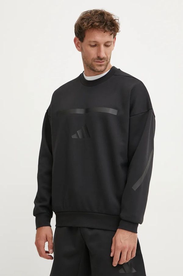 adidas Dukserica adidas ZNE za muškarce, boja: crna, s aplikacijom, JE7536