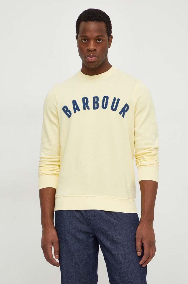 Barbour Dukserica Barbour za muškarce, boja: žuta, melanž, MOL0101
