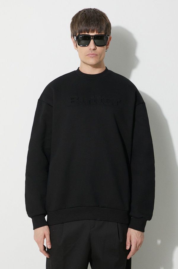Butter Goods Dukserica Butter Goods Embossed Logo Crewneck Sweatshirt za muškarce, boja: crna, s kapuljačom, s tiskom, BGQ423D11104