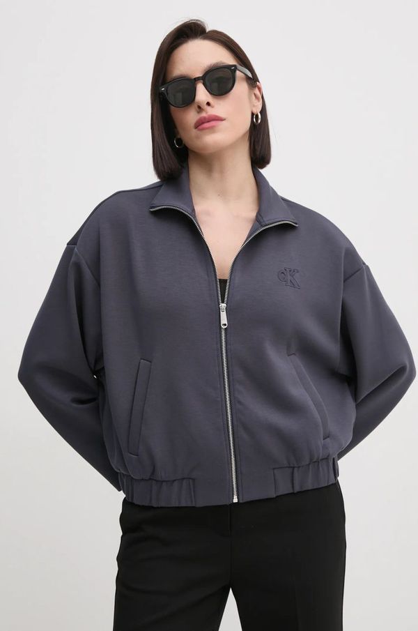 Calvin Klein Jeans Dukserica Calvin Klein Jeans za žene, boja: siva, bez uzorka, J20J224993