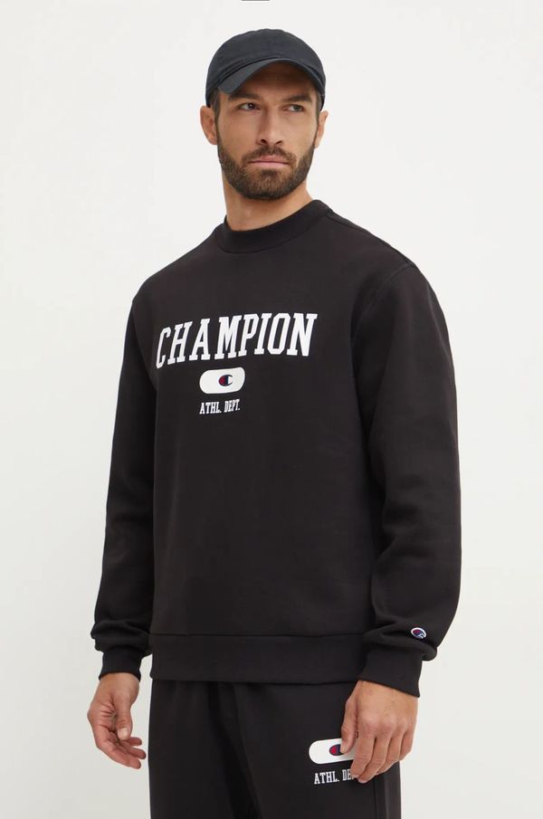 Champion Dukserica Champion za muškarce, boja: crna, s tiskom, 220431