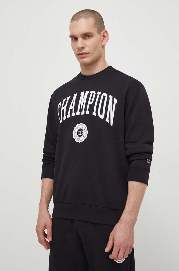 Champion Dukserica Champion za muškarce, boja: crna, s tiskom