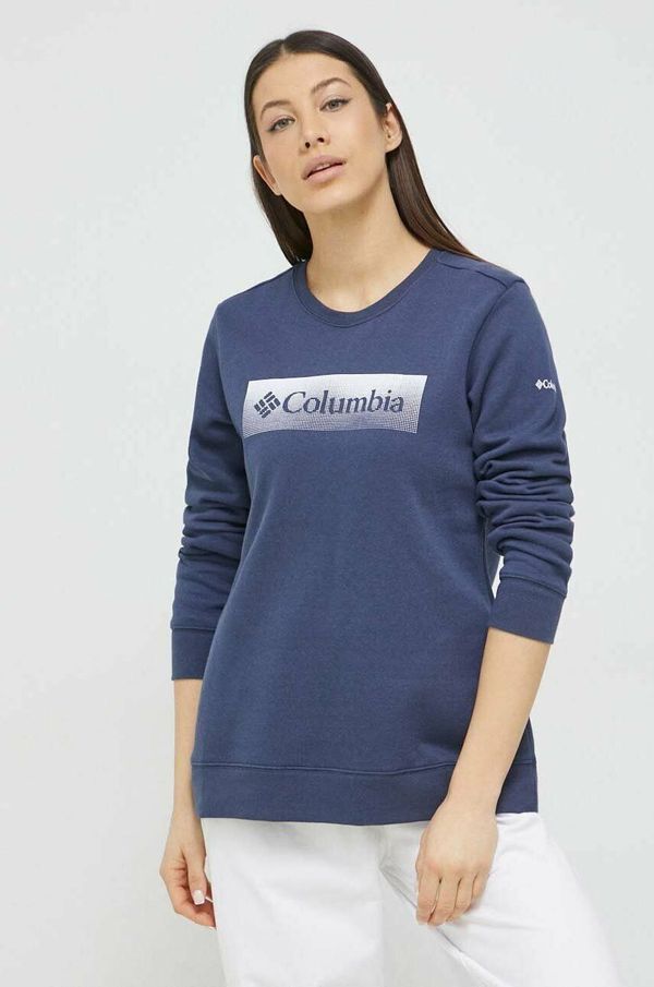 Columbia Dukserica Columbia za žene, boja: tamno plava, s tiskom