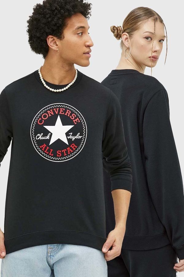 Converse Dukserica Converse boja: crna, s tiskom, 10025471.A01-CONVERSEBL