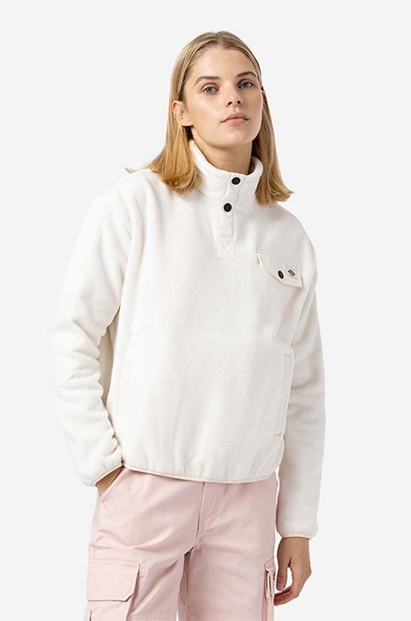 Dickies Dukserica Dickies Port Allen Fleece za žene, boja: bež, glatka, DK0A4XHMECR-cream