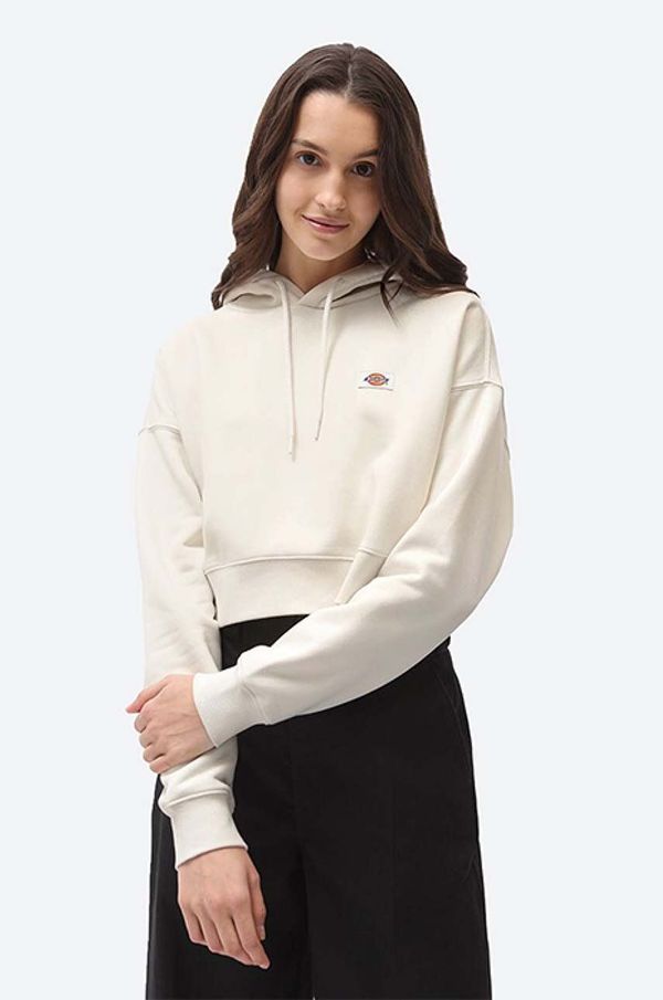 Dickies Dukserica Dickies za žene, boja: bež, s kapuljačom, glatka, DK0A4XJTECR-cream