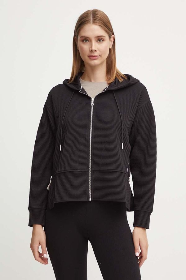 DKNY Dukserica Dkny za žene, boja: crna, s kapuljačom, bez uzorka, DP4J9312