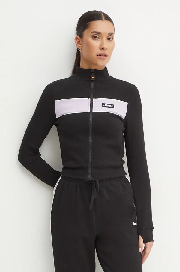 Ellesse Dukserica Ellesse SNOWMASS za žene, boja: crna, s uzorkom, SGX20912