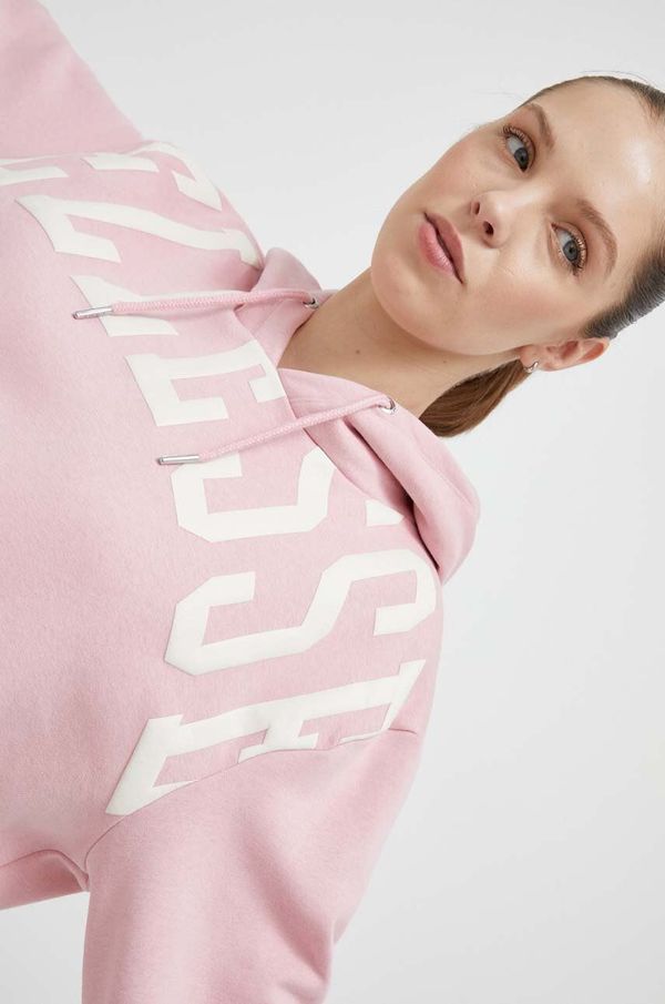 Ellesse Dukserica Ellesse za žene, boja: ružičasta, s kapuljačom, s tiskom
