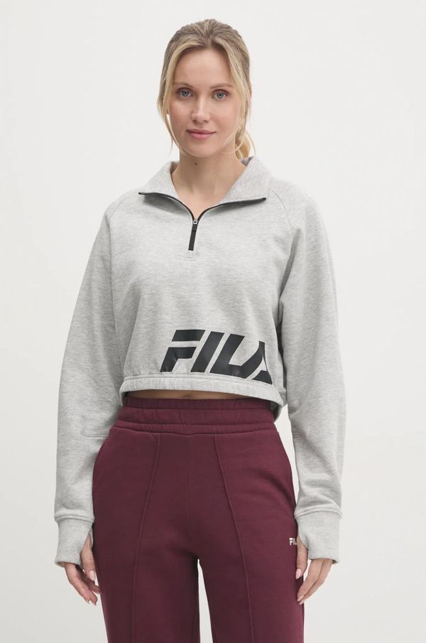 Fila Dukserica Fila Torreglia za žene, boja: siva, s tiskom, FAW0847