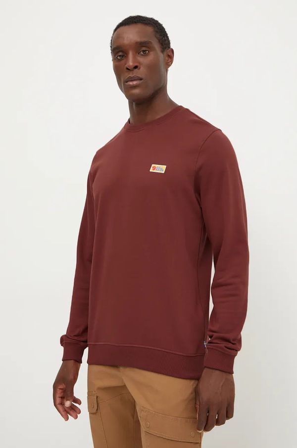 Fjallraven Dukserica Fjallraven Vardag boja: bordo, bez uzorka, F87070.352