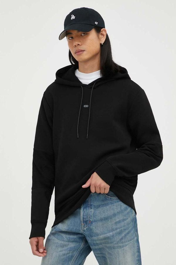 G-Star Raw Dukserica G-Star Raw za muškarce, boja: crna, s kapuljačom, bez uzorka