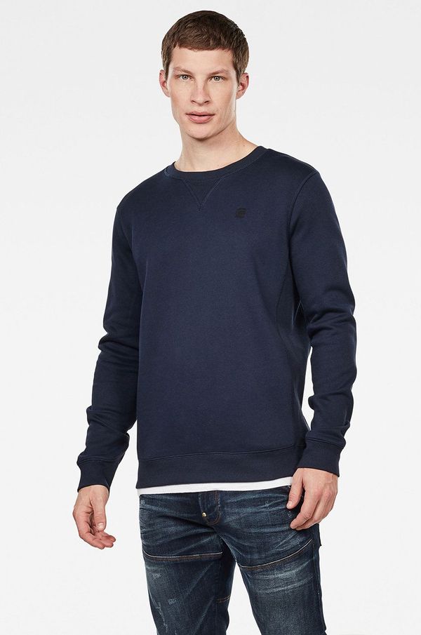 G-Star Raw Dukserica G-Star Raw za muškarce, boja: tamno plava, glatka