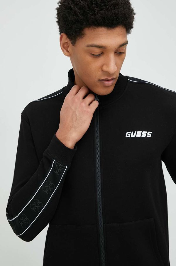 Guess Dukserica Guess za muškarce, boja: crna, s tiskom
