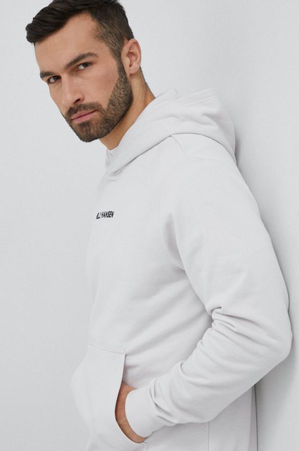 Helly Hansen Dukserica Helly Hansen za muškarce, boja: siva, s kapuljačom, aplikacijom, 53924-699