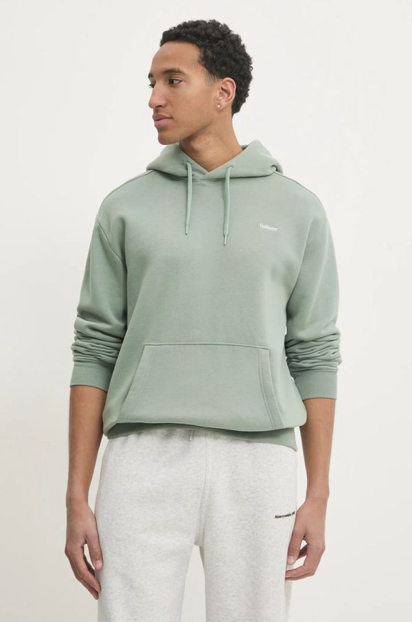 Hollister Co. Dukserica Hollister Co. za muškarce, boja: zelena, s kapuljačom, bez uzorka, KI322-4224