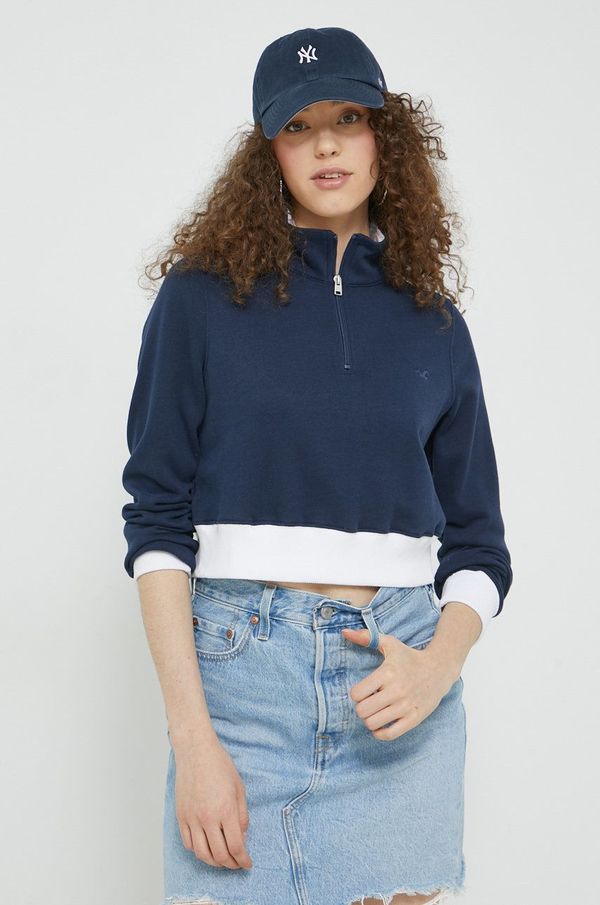 Hollister Co. Dukserica Hollister Co. za žene, boja: tamno plava, glatka
