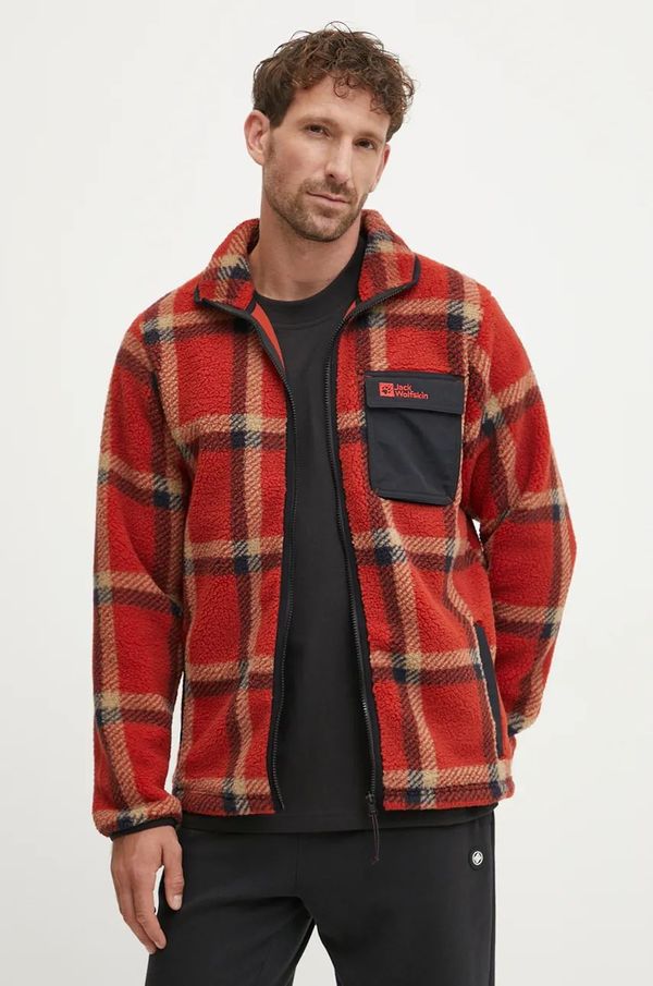 Jack Wolfskin Dukserica Jack Wolfskin Felslicht Check za muškarce, boja: crvena, s uzorkom, A60058