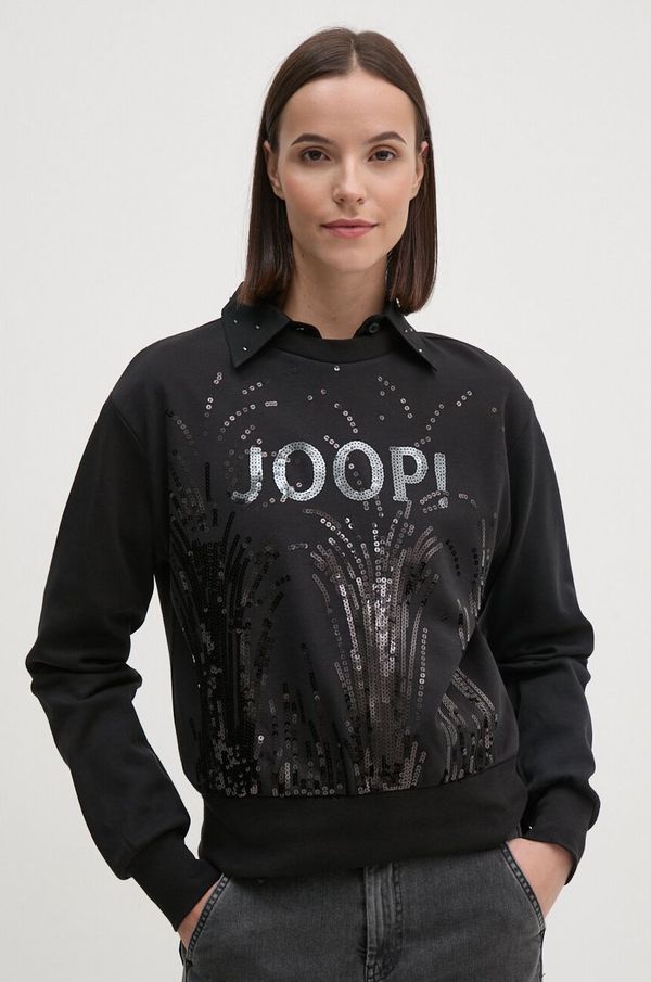 Joop! Dukserica Joop! za žene, boja: crna, s aplikacijom, 30043704