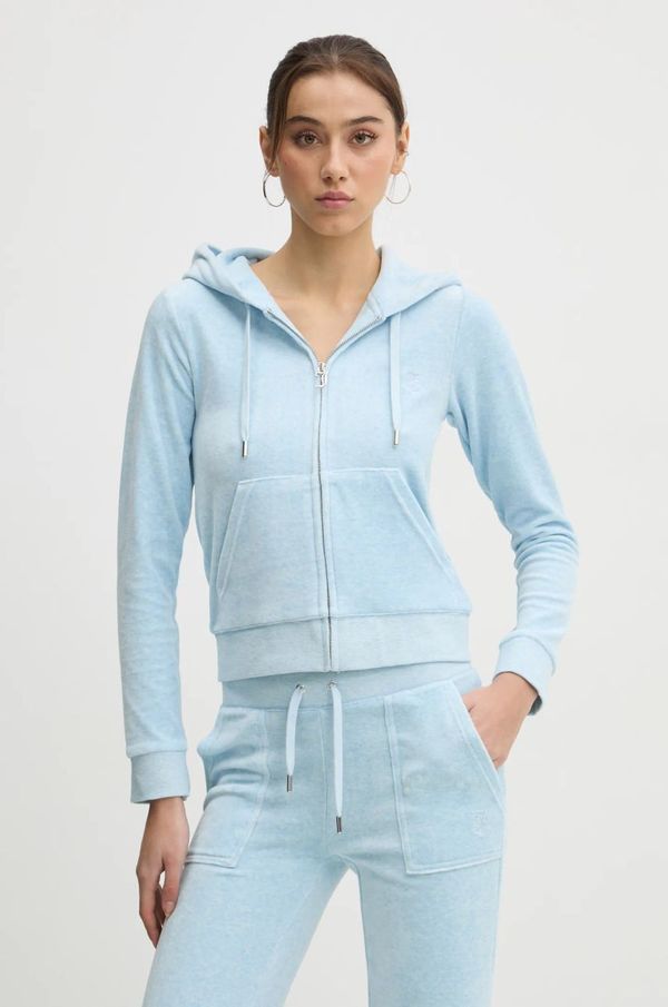 Juicy Couture Dukserica Juicy Couture za žene, s kapuljačom, bez uzorka, JCAP176