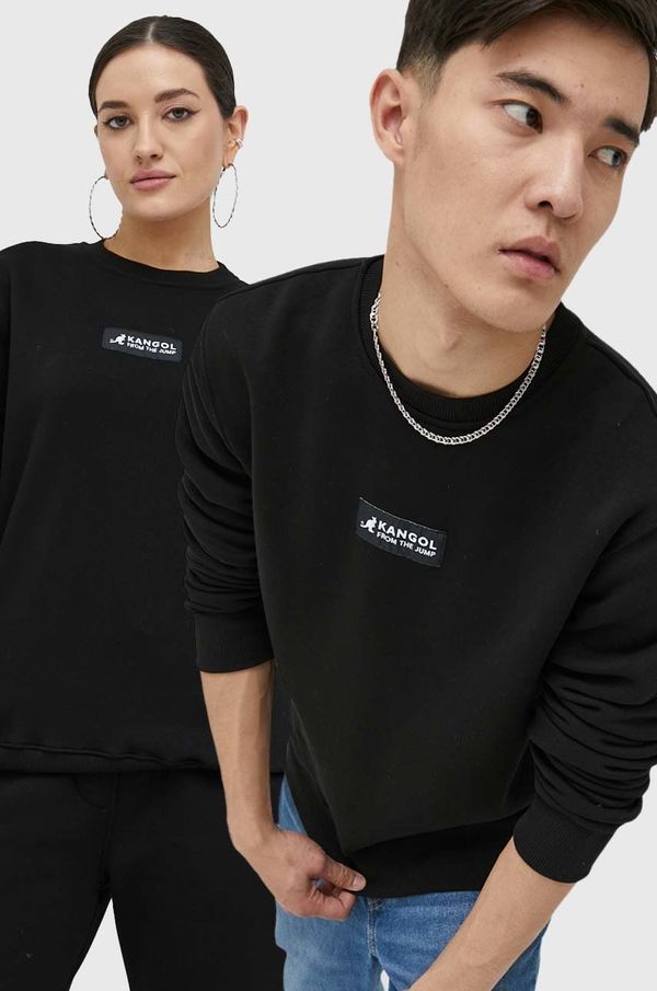 Kangol Dukserica Kangol unisex, boja: crna, s aplikacijom