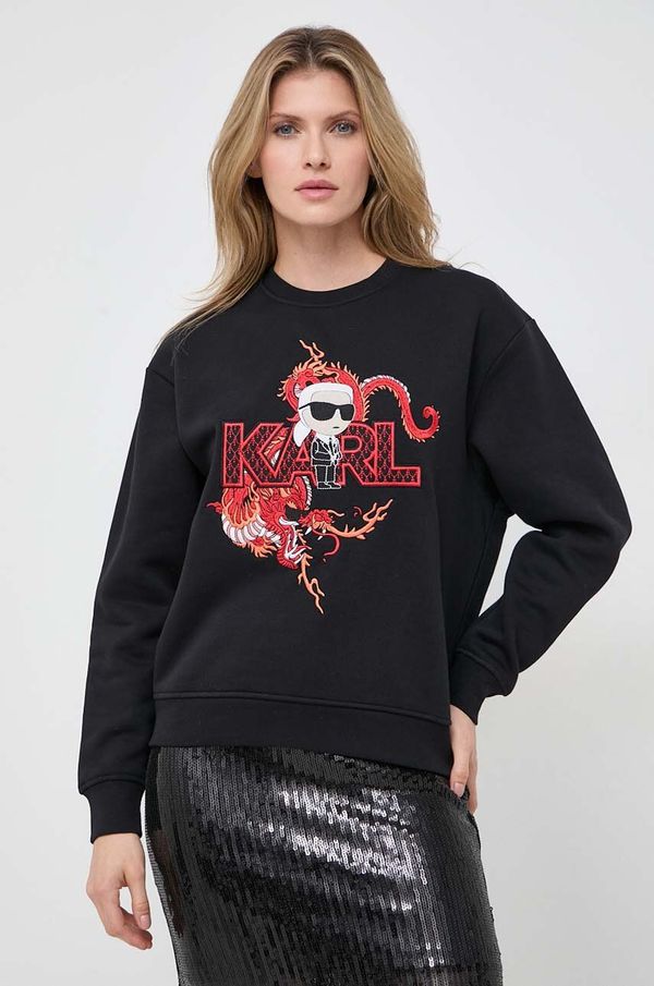 Karl Lagerfeld Dukserica Karl Lagerfeld za žene, boja: crna